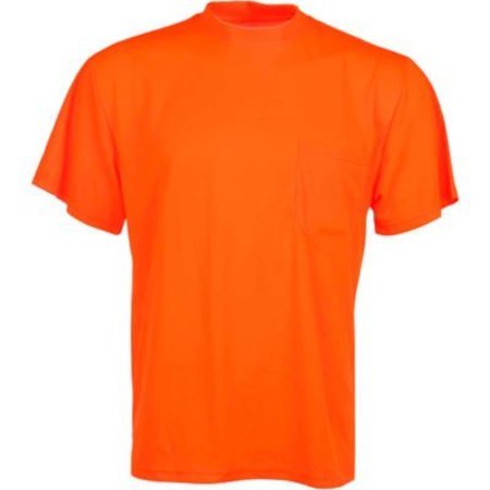 GSS SAFETY GSS Safety 5502 Moisture Wicking Short Sleeve Safety T-Shirt with Chest Pocket - Orange, Medium 5502-MD